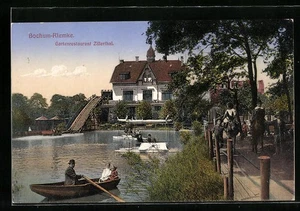 Bochum-Riemke, Ansichtskarte, Gartenrestaurant Zillerthal und Boote - Picture 1 of 2