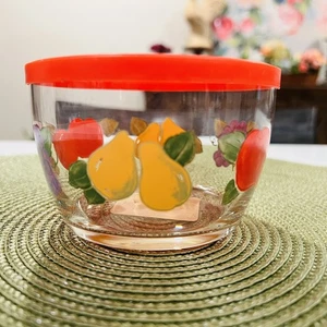 Ciotola vetro raccolta giardino frutta vintage Libbey 4,25 x 2,75 nuova con etichetta - Foto 1 di 7