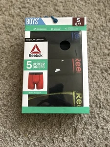 Reebok Boxer Briefs w/ Pouch Size Boys Small (6/7) 5 Pack Brand New - Picture 1 of 4