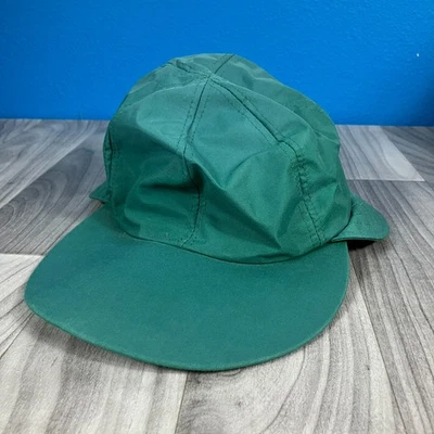 Vtg Columbia Fisherman Rain Hat Size L Neck Flap Wide Brim USA Green Gore Tex - Image 1 of 4