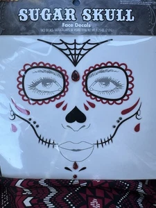 Calcomanías faciales de maquillaje Spirit Halloween calavera de azúcar - Imagen 1 de 1