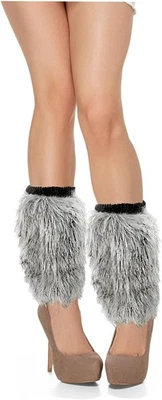 Calentador de piernas de piel sintética para mujer Puños de botas - Calentadores de piernas peludos Foto 1 de 3