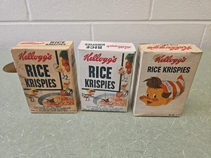 1950's Kellogg's Rice Krispies Individual Boxes, Lot of 3 - Picture 1 of 13