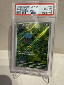 PSA 10 GEM MINT 💎 BULBASAUR #166/165 Illustration Rare 2023 Pokemon ENG 151 🔥 - Picture 1 of 2