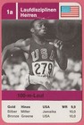 Vintage German Trade Card 1968 Olympics US 100m Gold Medal Winner Jim Hines