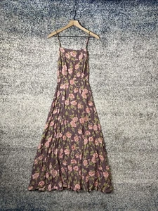 Flynn Skye Floral Off Shoulder Maxi Dress Slit Leg Womens XS Spring Purple - Picture 1 of 9