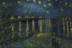 VINCENT VAN GOGH'S Starry Night Over the Rhône (1888) 4x6 GLOSSY PRINTED PHOTO - Picture 1 of 1