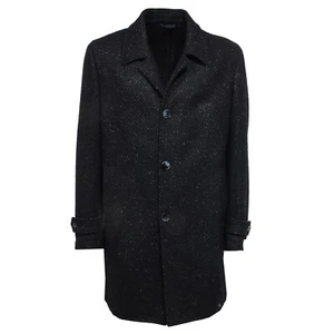 F9092  cappotto uomo L.B.M. 1911 mix wool black melange jacket coat man - Bild 1 von 4