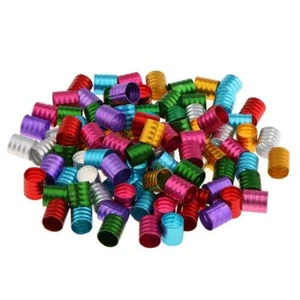 100pc/Lot Dreadlock Hair Beads Braid Dread Cuffs Tube for Hair Extension - Picture 1 of 7