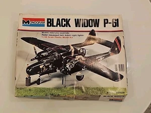 Monogram Black Widow P-61 Model Kit 1:48 Scale Open Box #7546 USA 1974 - Picture 1 of 4