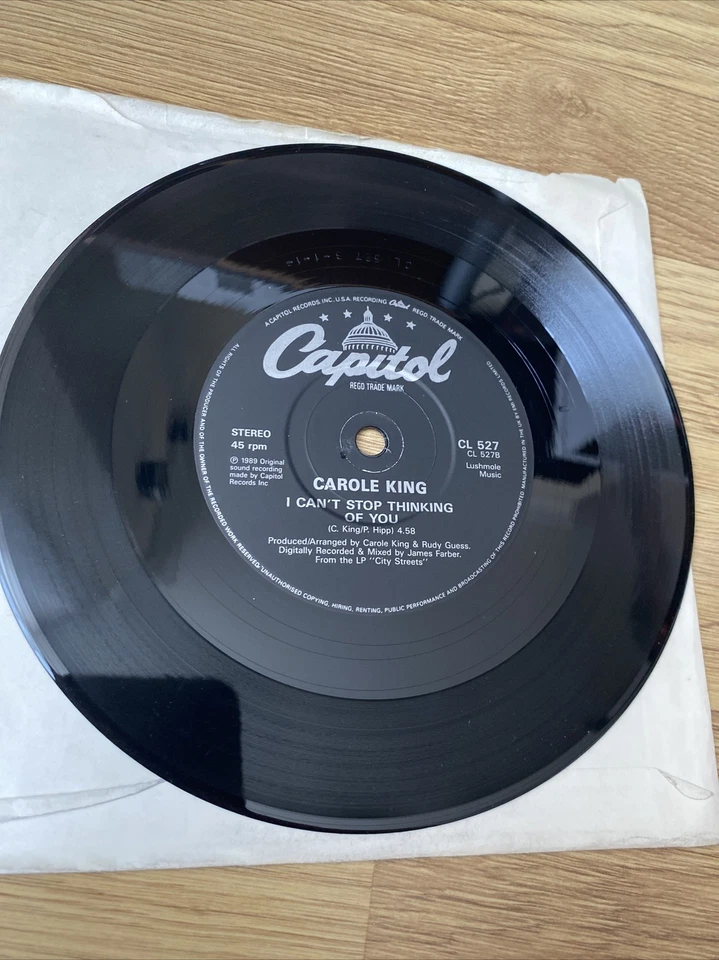 Carole King - City Streets - 7" Single Vinyl Capitol Records CL 527 UK  - Image 1 of 4