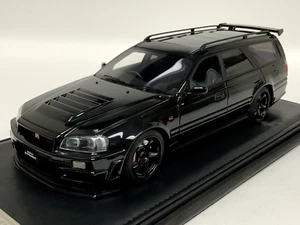 1/18 Hiedra Modelos Nissan GTR34 Stagea Traje Versión Vagón En Negro Brillante - Imagen 1 de 7