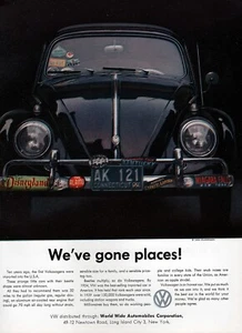 1960 Volkswagen VW Bug "We've Gone Places!" Original Color Print Ad - Picture 1 of 1