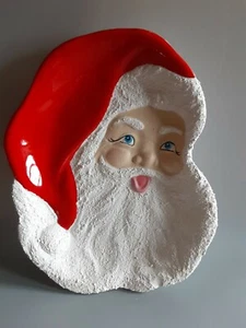 Ceramic Santa Claus Dish/Wall Hanging/Candy Dish/Trinket 7"x 5.5" Christmas - Bild 1 von 8