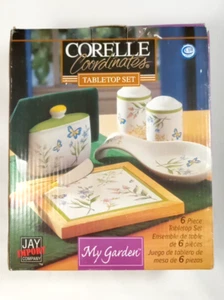 NIB Corelle Coordinates Tabletop 6 Piece Set, "My Garden" Pattern - Picture 1 of 5