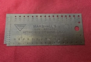 Clockmaker's/Watchmaker's Estate Antique Tool Marshall Metric Hand Gauge - Imagen 1 de 5