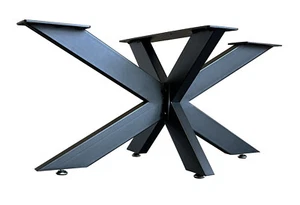 TAFELONDERSTEL SPIDER STAAL ZWART 150x78x71 TAFELFRAME MEUBELPOOT KRUISPOOT - Bild 1 von 7