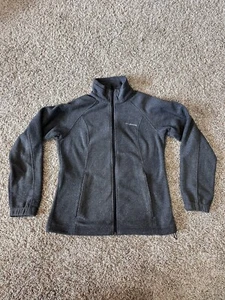 Columbia Women's Fleece Jacket Size Small Gray Full Zip Hooded - Imagen 1 de 7