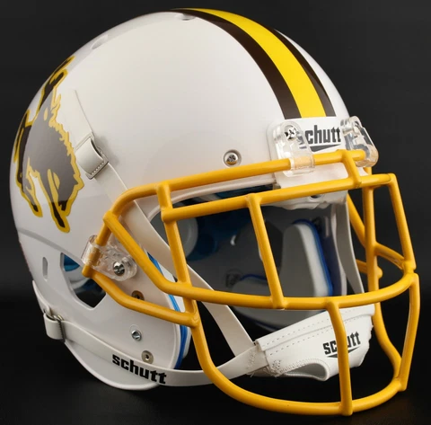 *CUSTOM* WYOMING COWBOYS NCAA Schutt XP Authentic GAMEDAY Football Helmet Cover