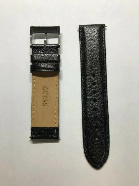 CINTURINO GUESS ORIGINALE NERO MARTELLATO ANSA 22 mm W85041G2 FIBBIA BRUNITA - Immagine 1 di 2