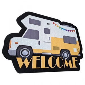 Fußmatte Türmatte mit Reisemobil-Motiv für Wohnmobil Wohnwagen Camping Vorzelt - Bild 1 von 2