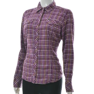 Columbia Women's Button Up Pocket Western Shirt Long Sleeve Size M Plaid - Picture 1 of 6