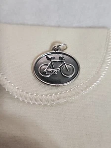 James Avery 925 Sterlingsilber Fahrrad ovaler Anhänger nicht mehr produziert ziemlich selten * SCHÖN * - Bild 1 von 5