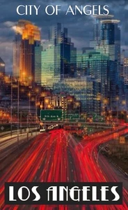 Los Angeles Stadt der Engel Poster Neu Giclée Druck bunte Darstellung des LA Lebens - Bild 1 von 3