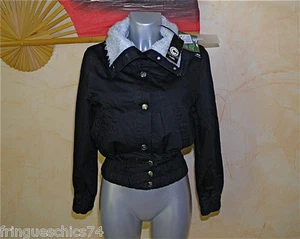Short Jacket IN jeans Black kanabeach Suzanne Size 1 New Label Value - Picture 1 of 5
