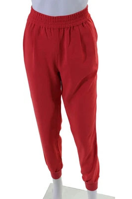 Calça Joie Feminina Elástica Cintura Puxada Perna Cônica Bolsos Laranja Tamanho P - Imagem 1 de 4