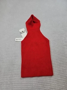 Zara camicia donna maglione piccolo maglia senza maniche opem schiena girocollo nuovo - Foto 1 di 7