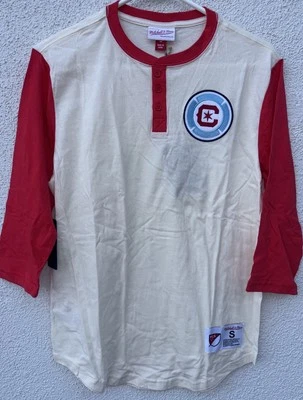 Mitchell & Ness MLS Chicago Fire FC Icon Henley T-Shirt Small NWT MSRP $55 - Image 1 of 4