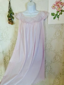 Rosa Balletcore Peignor Nachthemd romantisch Gilbreath Gr. L Nylon Hollywood Babydoll - Bild 1 von 6