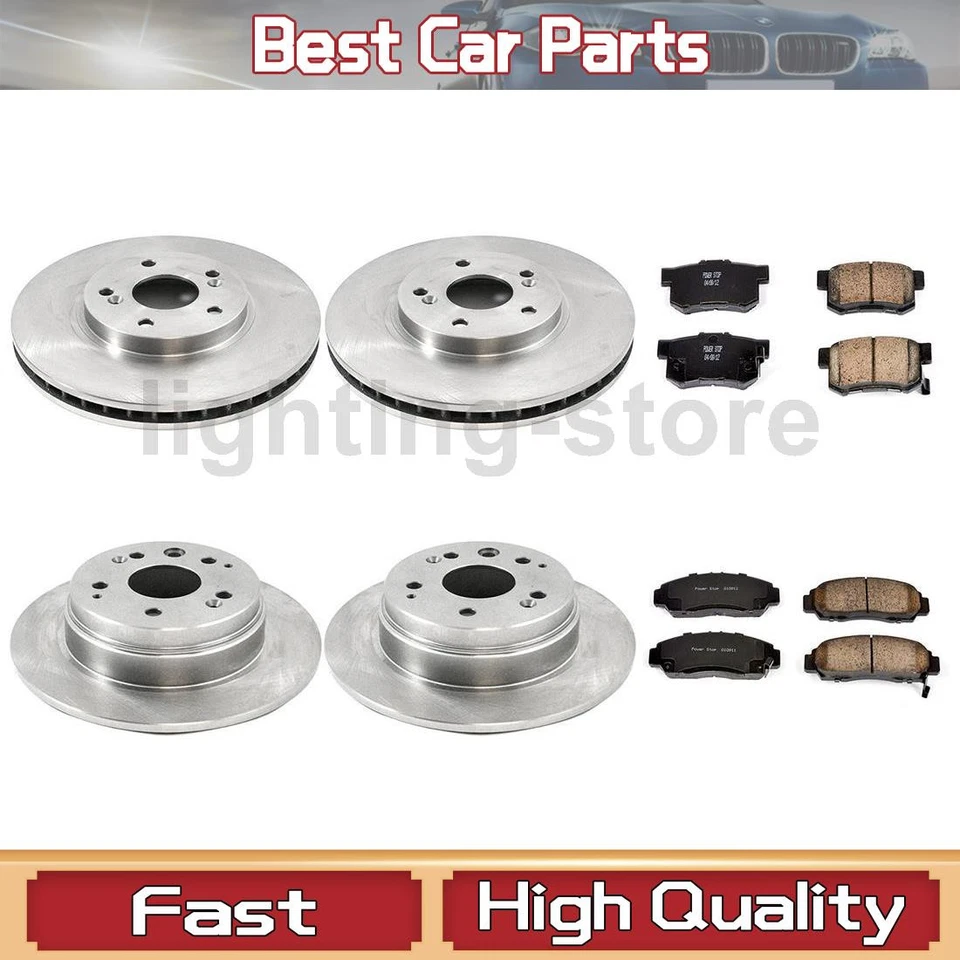 Juego de pastillas de freno de disco delanteras traseras rotor de freno de disco para Acura 2001-2003 CL 6 piezas Foto 1 de 4