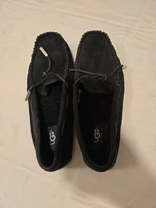 UGGS schwarze Wildleder-Mokassins Damengröße 7 Slipper - Bild 1 von 10