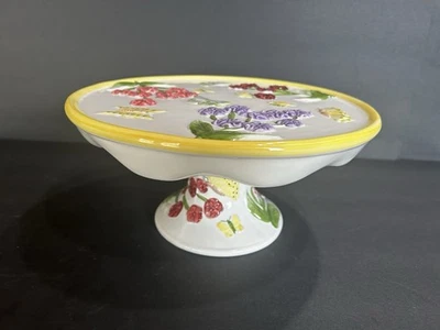 Gibson Pedestal Cake Plate 10.5”D Home Sweet Home - Imagem 1 de 4