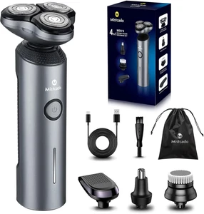 Electric Razor for Men, 4-In-1 Face Rechargeable Shaver Kit, Cordless Waterproof - Picture 1 of 12