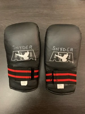 Guantes de combate ATA artes marciales taekwondo juvenil talla grande negro rojo Foto 1 de 2