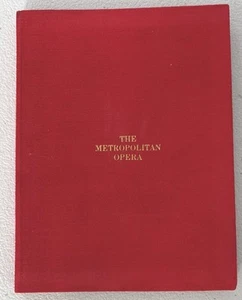 Die Metropolitan Opera: Ein Führer von Dorle Soria roter Filz Flexi-Cover 1982 samtig - Bild 1 von 5