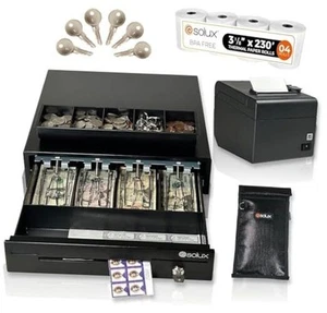 POS Hardware Bundle for Square System - 13" Cash Drawer, Thermal Receipt - Afbeelding 1 van 2
