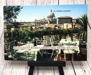 Cartolina Roma Italia Hotel Atlante Ristorante Tetto Giardino Chiesa San Pietro - Foto 1 di 4