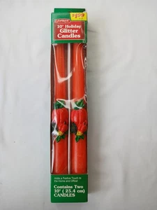 Vintage Thanksgiving Kürbis Taper Orange 2 Kerzen Herbstfest 10 Zoll  - Bild 1 von 3
