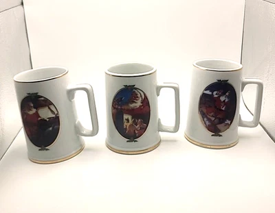 Taza Coca Cola Santa Vintage Navidad 1996 Oro Dorado Cerámica - Juego de 3 Foto 1 de 4