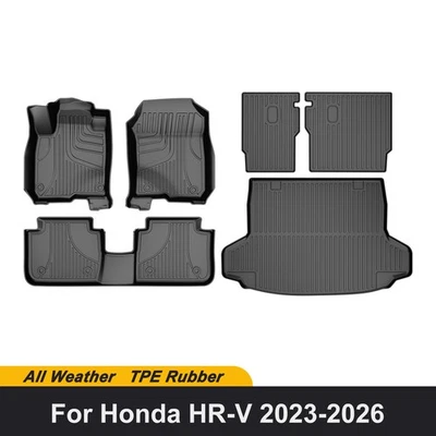 TPE 3D Floor Mats+Cargo Liner+Backrest Mat for Honda HR-V 2023-2026& ADX 2025 Foto 1 de 4
