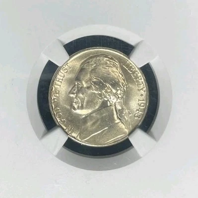 1943-P JEFFERSON SILVER WAR NICKEL~NGC MS67 5FS ~BEAUTIFUL COIN~  REF#84-001 - Image 1 of 4