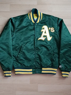 Veste Teddy Starter Oakland Athletics Mlb Taille M OG 1990 Vintage Y2k Baseball  - Photo 1/4
