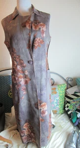 Solitaire Anthropologie Faux Suede Vest Women's Size Large NWT Long - Picture 1 of 6