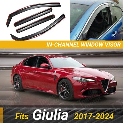 Подходит для Alfa Romeo 17–24 годов выпуска встроенные козырьки для окон защита от дождя солнца - Изображение 1 из 4
