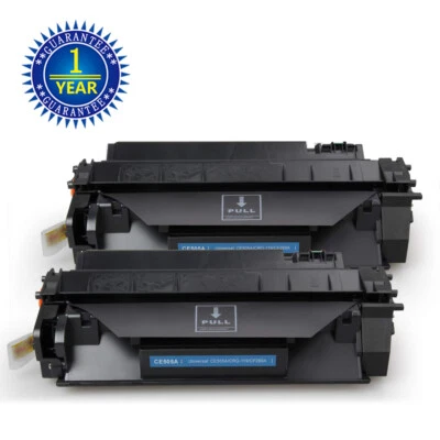 2PK CE505A 05A High Yield Toner Cartridge For HP LaserJet P2055dn P2035n P2050 - Image 1 of 4