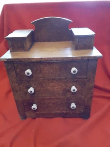 Antique Salesman Sample Handmade Dresser with Porcelain Knobs